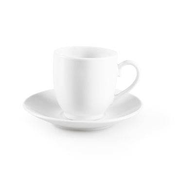 Excelsa set 6 tazzine caffè con piattini Simple White porcellana 10 cl bianco