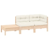thumbnail of vidaXL 3-tlg. Garten-Lounge-Set mit Kissen in Creme Massivholz Kiefer