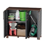 thumbnail of Armadio 3 porte 1 ripiano 20kg max Interno Esterno - Mobile contenitore Antracite Art Plast