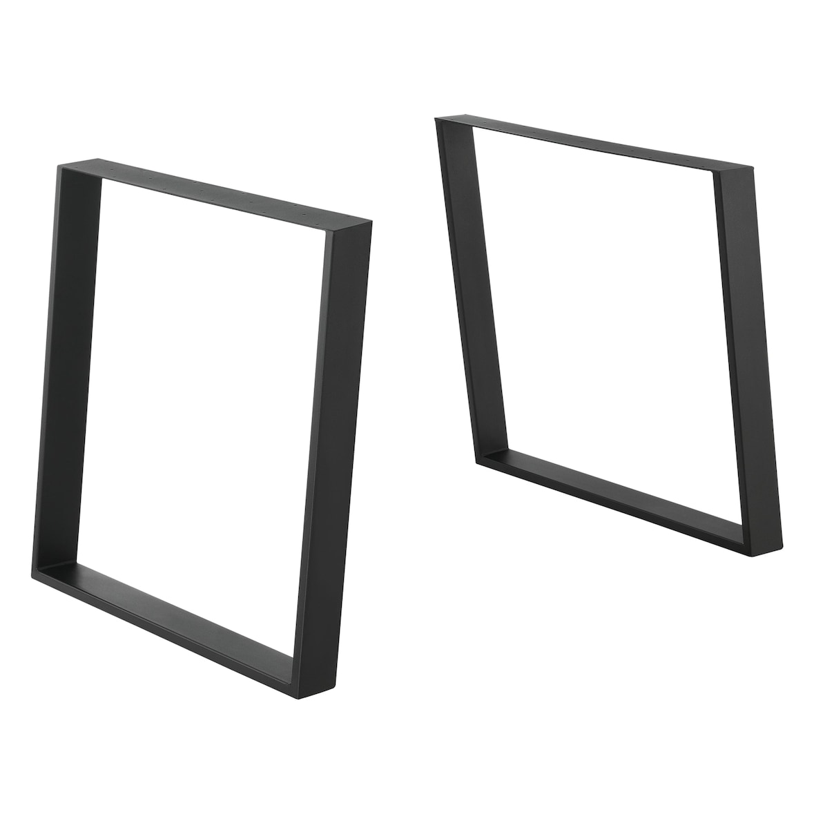 Helloshop26 - Lot de 2 pieds de table meuble diy 75 x 72 cm noir mat 03_0008095