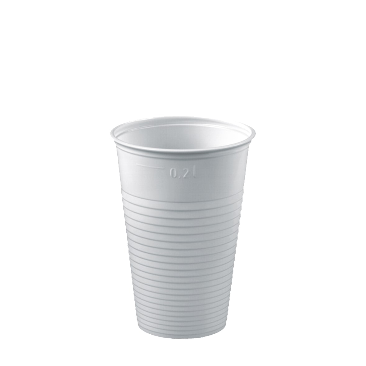 30x50 Trinkbecher, PP 0,2 l Ø 7,03 cm · 9,9 cm weiss