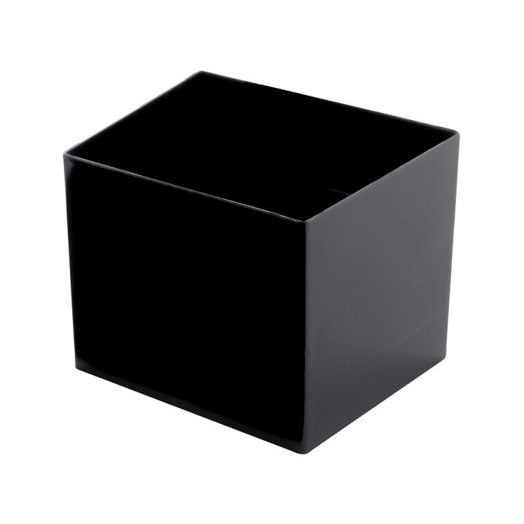 MONOUSO - Mehrweg Schüssel aus PS "Cube" Schwarz 60ml 4,7x4,7cm (240 Stück)