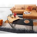 thumbnail of Couchtisch 2er Set Holz / Metall Sofatisch Eckig Eiche Schwarz Modern, Beistelltisch 2-teilig, Design Wohnzimmertische, Holztisch