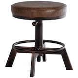 thumbnail of Taburete Destin en polipiel ajustable en altura Bronce