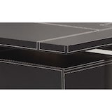 thumbnail of Eckschreibtisch Chefschreibtisch Schreibtisch Büromöbel 'Venedig' links in schwarz mit Kunstlederüberzug und Ziernähten Jet-Line