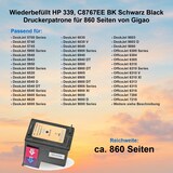 thumbnail of Wiederbefüllt HP 339, C8767EE BK Schwarz Black Druckerpatrone für 860 Seiten von Gigao
