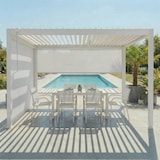 thumbnail of CRO Tenda laterale con binario per pergola bioclimatica in poliestere (30%) e PVC (70%) - per lato lunghezza 3,90 mt - colore bianco
