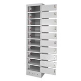 thumbnail of PROREGAL Notebook-Schrank mit 10 Fächer | HxBxT 180x40x50cm | Lichtgrau