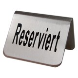 thumbnail of 2x Tischaufsteller "Reserviert" aus Edelstahl 5.2x3.5cm
