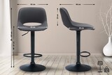 thumbnail of DELUKE® Barhocker JAKSON - Schwarz, Kunstleder, Schwarz | Barhocker mit Lehne Barstuhl Tresenhocker Tresenstuhl Kneipenhocker Kneipenstuhl