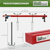 thumbnail of Motorbrücke Stahl Tragkraft 500 kg stufenlos verstellbare Höhe Traverse mit gummierten Standsockeln