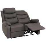 thumbnail of 2er Kinosessel HWC-O62, Relaxsessel Fernsehsessel mit Armlehne, Liegefunktion Kunstleder ~ grau