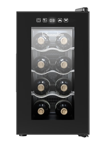 ls8e -  La Sommeliere 8 botellas, color negro, monotemperatura