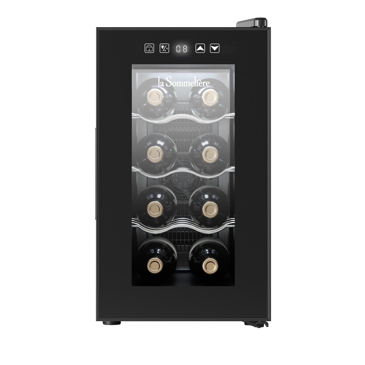 ls8e -  La Sommeliere 8 botellas, color negro, monotemperatura