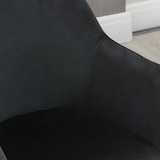 thumbnail of Pack de 2 sillas de comedor sillas de cocina tapizado en terciopelo con respaldo reposabrazos y patas de madera carga 120 kg 54x57x80 cm negro