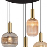 thumbnail of Lámpara Colgante Colección Bareim 6 Luces Ámbar/Fumé Ø 70cm