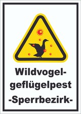 thumbnail of Wildvogelgeflügelpest Schild A0 Rückseite selbstklebend