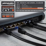 thumbnail of Primewire Patchkabel CAT 8 mit Baumwollummantelung - Gigabit Ethernet LAN Kabel - 40 Gbit/s - S/FTP PIMF Schirmung - Netzwerkkabel - 15m