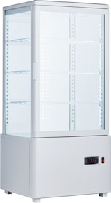 thumbnail of Weißglas 4-seitig gekühlte Gebäckvitrine 78 lt +2 +10 °C 44,7x40x96,9h cm