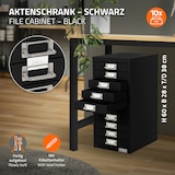 thumbnail of ML-Design Aktenschrank 10 Schubladen 28x38x60 cm Schwarz | DIN A4 Metallschrank Büro Werkzeugschrank Aufbewahrung