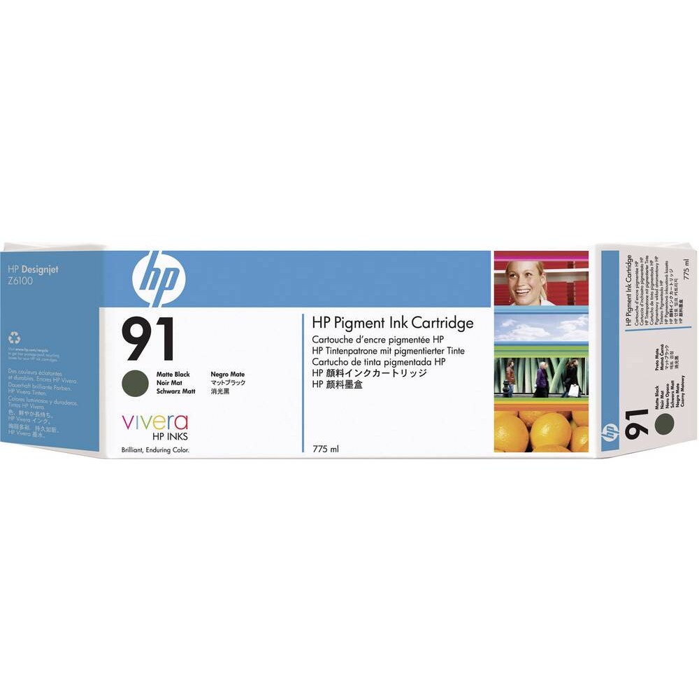 HP Tinte 91 Original  Matt Schwarz C9464A