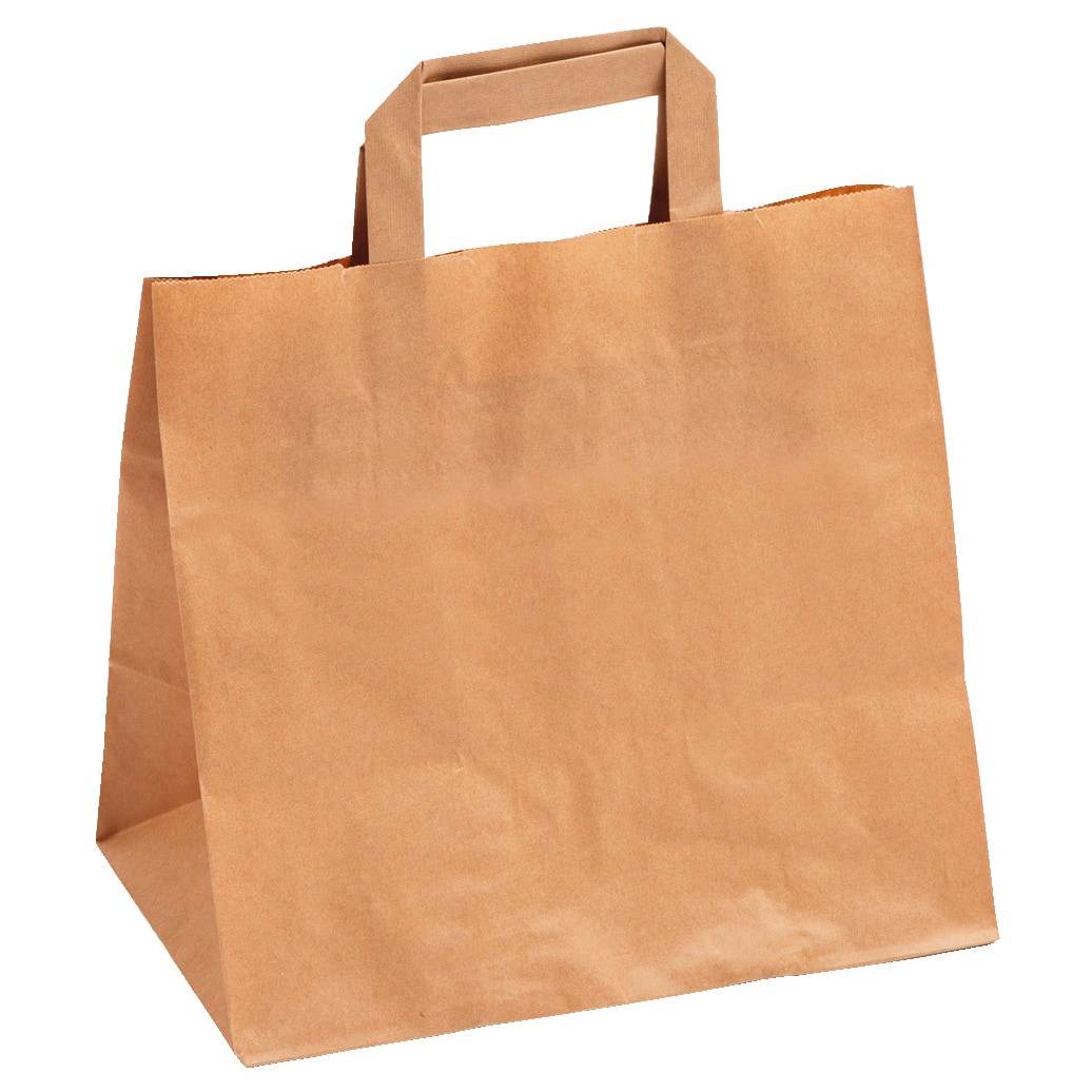 Sac avec poignée kraft 32 x 22 x 24 cm x 50