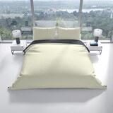 thumbnail of Baumwolle Bettwäsche Biber 155x220 cm Feinbiber Beige Anthrazit Wendeseite Uni Set