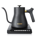 thumbnail of Arendo Edelstahl Wasserkocher mit Temperatureinstellung, 40° bis 100°, Warmhaltefunktion, Zwischenmessungen, 0,5 Liter, asiatisches Design