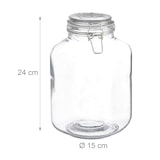 thumbnail of Relaxdays 3 Liter Einmachglas, zum Konservieren, Gastro, Bügelverschluss, Gummiring, luftdicht, XXL Einweckglas, klar
