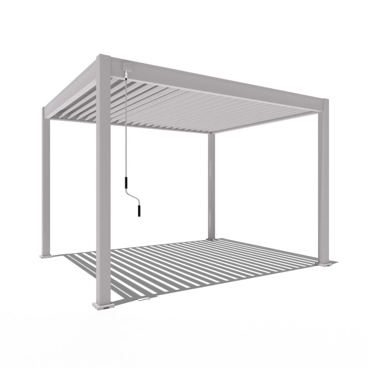 Weide Classic | Pergola Aluminium freistehend | 3 x 3,6 M | Lamellendach Ivory Sand