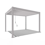 thumbnail of Weide Classic | Pergola Aluminium freistehend | 3 x 3,6 M | Lamellendach Ivory Sand