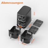 thumbnail of XXL Double Stack Heißluftfritteuse 10L Dual-Zone Airfryer 2700W – 2 Vertikale Kammern, 6 Programme, LED Touchdisplay, Fettarme Fritteuse ohne Öl