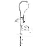 thumbnail of TOPLINE Geschirrwaschbrause mit Schwenkauslauf & 2 Mischventilen - Einloch, 105 x 350 mm
