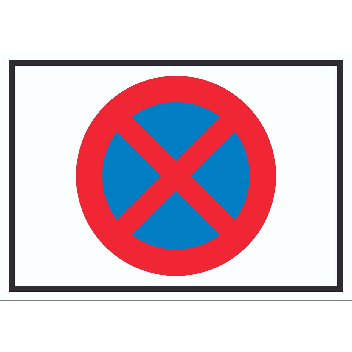 Absolutes Haltverbot Symbol Schild A1 (594x841mm)