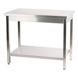 thumbnail of Romux® Tavolo in Acciaio Inox per Ristorazione Centrale con 1 Ripiano 1500x700x850 mm | Tavolo da Lavoro Inox Resistente alla Corrosione