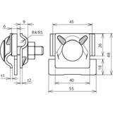 thumbnail of DEHN 365220 FK MV 8.10 KBF0.7 10 STTZN Falzklemme 1 St.