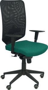 thumbnail of Ossa Negra Silla  y  Respaldo de malla en color negro y asiento tapizado en tejido BALI color verde botella