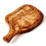 thumbnail of Steakbrett aus Olivenholz mit Saftrille und Griff 45 cm