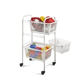 thumbnail of Carro Multiuso 3 Cestos Extraíbles SAN DIEGO de Metaltex. Color Blanco