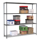 thumbnail of Combisteel stellingsysteem met 4 legborden van zwart staal 1800x450x1800mm