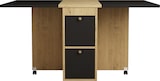 thumbnail of Essgruppe Esstischset mit 4 Stühlen klappbar ausziehbar Weiß+Schwarz 120x80x75 cm, platzsparend, multifunktional für Essen und Homeoffice