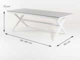 thumbnail of Mesa para exterior extensible 215-295 cm de Aluminio Color Blanco y gris