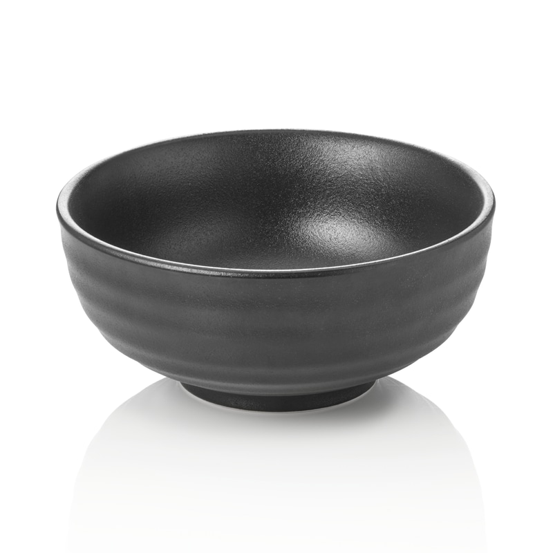 2x Asia Bowl Set MAYA, Ø 21 cm, 1,3 ltr., Porzellan schwarz