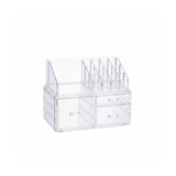 thumbnail of Relaxdays Make-Up Organizer, 3 Schubladen, Schmink-Aufbewahrung f. Nagellack, Lippenstift, Acryl Organizer, transparent
