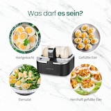thumbnail of Emerio Smart Eierkoker Elektrisch - Voor 6 Eieren - 400W - spraakmeld. - Hard, zacht en medium gekookt tegelijk - EB-123177.12 - Eierkoker Zwart