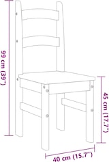 thumbnail of Décoshop26 - Set aus 2 Esszimmerstühlen im rustikalen Design 40 x 46 x 99 cm aus weißem Kiefernholz DEC025474