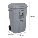 thumbnail of Jantex 120Ltr Mülltonne mit Fußpedal Grau