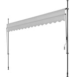 thumbnail of Klemmmarkise mit Handkurbel, höhenverstellbar - 350 x 180 cm, hellgrau