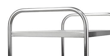 METRO Professional Carrello Servizio Inox 3 Ripiani, 85x52.6x94 Cm - Portata 150kg, Ideale Per Ristoranti