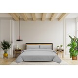 thumbnail of DoubleDry Dekbedovertrek Eenpersoons 140x200/220 cm + 1 kussensloop 60x70 cm - 100% natuurlijk katoen - lichtgrijs